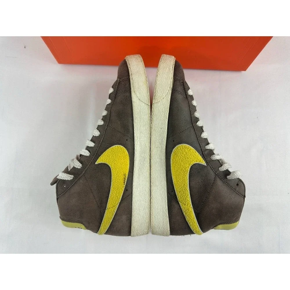 Nike Blazer High Supreme 2007 Sneakers Yellow Brown 316963-271 Size 11